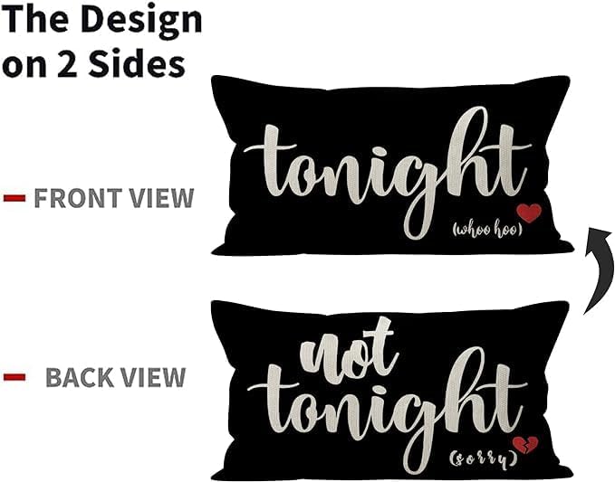 Mancheng-zi Bridal Gift,16x24 Pillow Cover,Bridal Shower Gifts,Funny Couples Reversible Linen Pillow Cover, Bachelorette Party Gifts,Bridal Gifts for Bride,Wedding Gifts for Bride(Black)