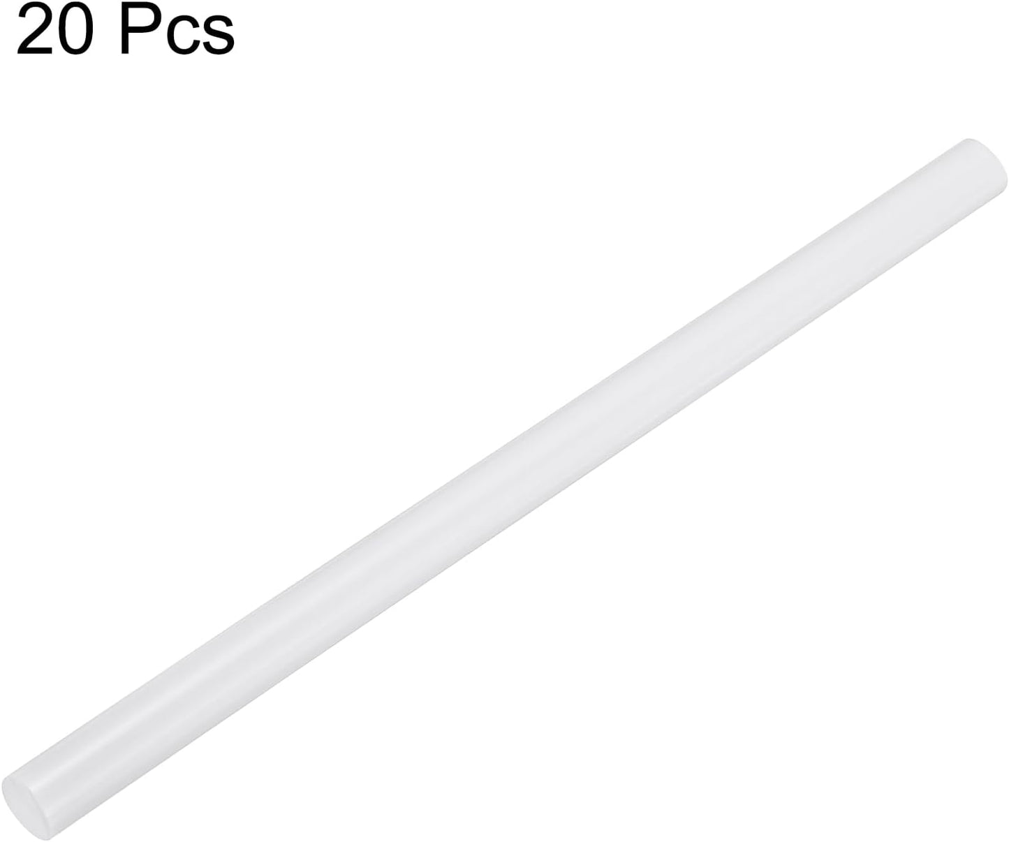 uxcell 20pcs Hot Glue Sticks for Glue Gun 11mm/0.43-inch x 8-inch Mini Hot Melt Adhesive Glue Stick White