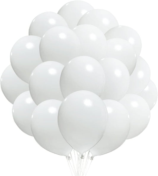 300 Pack White Balloons 12 Inch White Latex Balloons Bulk for Party Supplies and Decorations