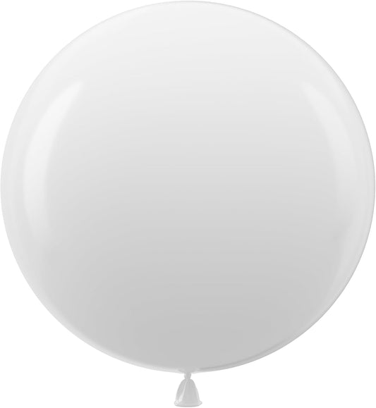 Bezente White Giant Balloons 36 Inch - 8 Pack Jumbo White Balloons Large Round Latex Balloons for Photo Shoot Birthday Bridal Shower Wedding Party Decorations