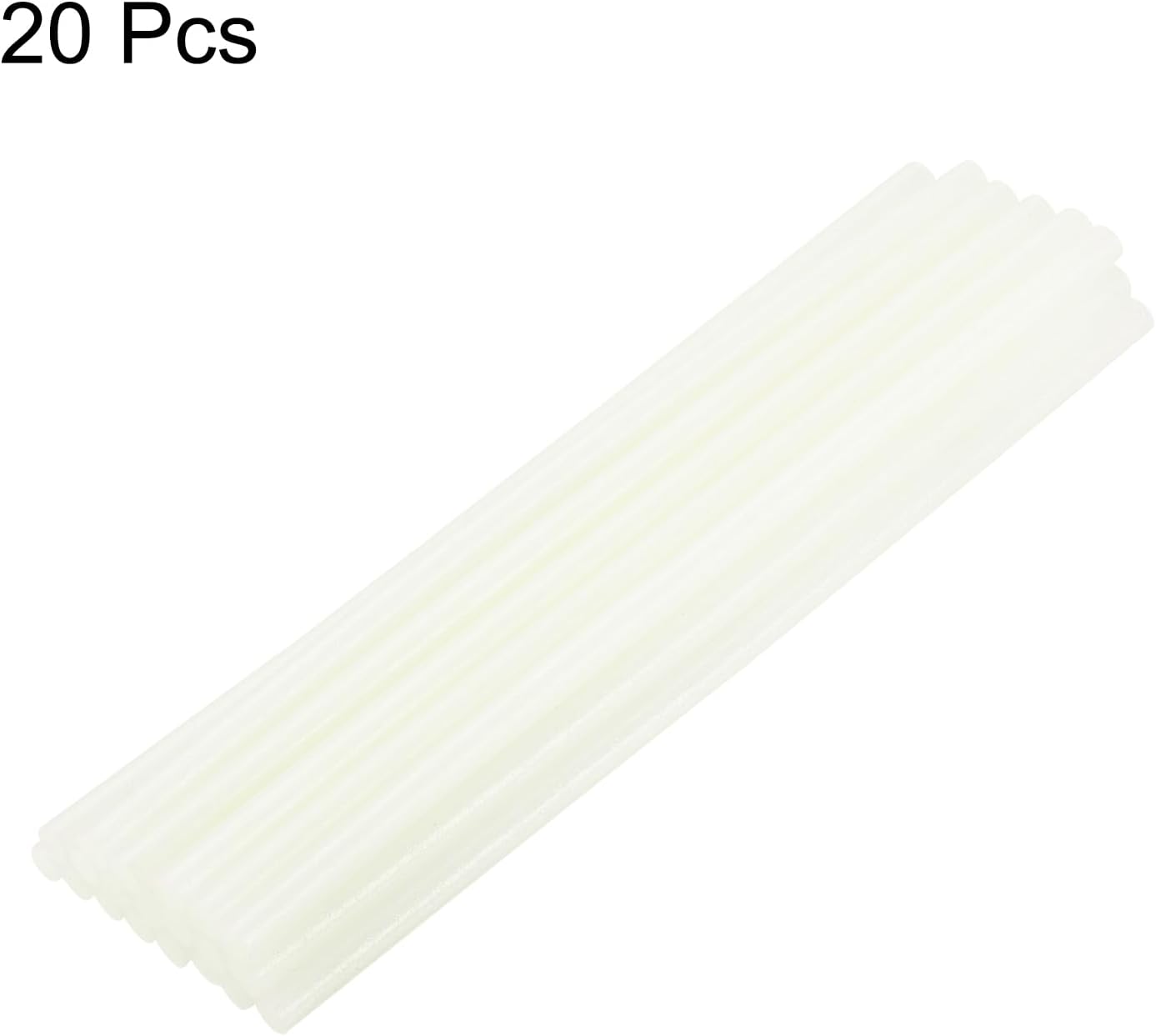 uxcell 20pcs Hot Glue Sticks for Glue Gun 11mm/0.43-inch x 8-inch Mini Hot Melt Adhesive Glue Stick Glitter White