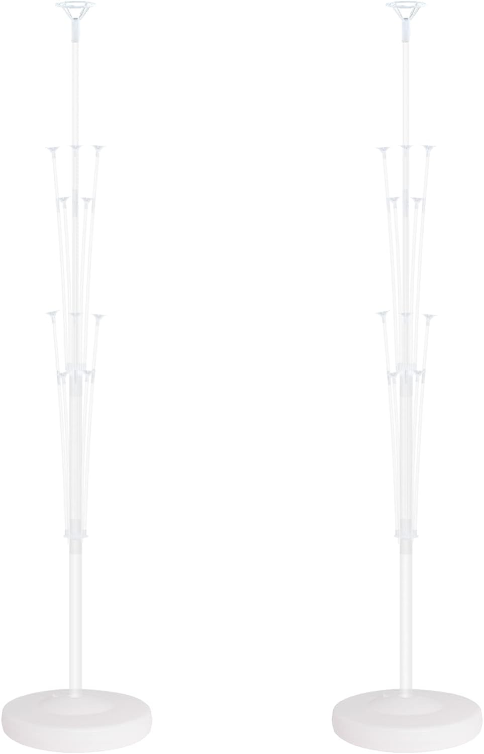 Balloon Column Stand Kit for Floor - Set of 2, Base and Pole,Balloon Tower Backdrop Decoration for Wedding, Birthday Party, or Bachelorette Parties (Balloons not included)