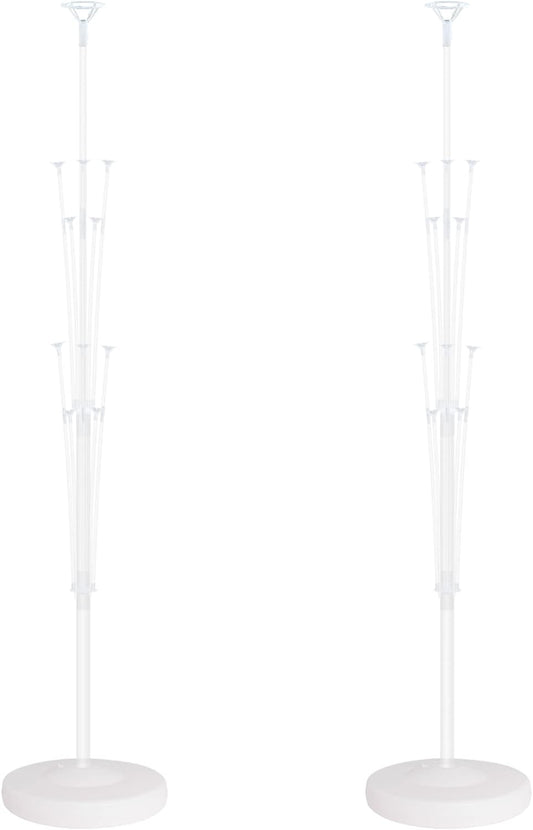 Balloon Column Stand Kit for Floor - Set of 2, Base and Pole,Balloon Tower Backdrop Decoration for Wedding, Birthday Party, or Bachelorette Parties (Balloons not included)