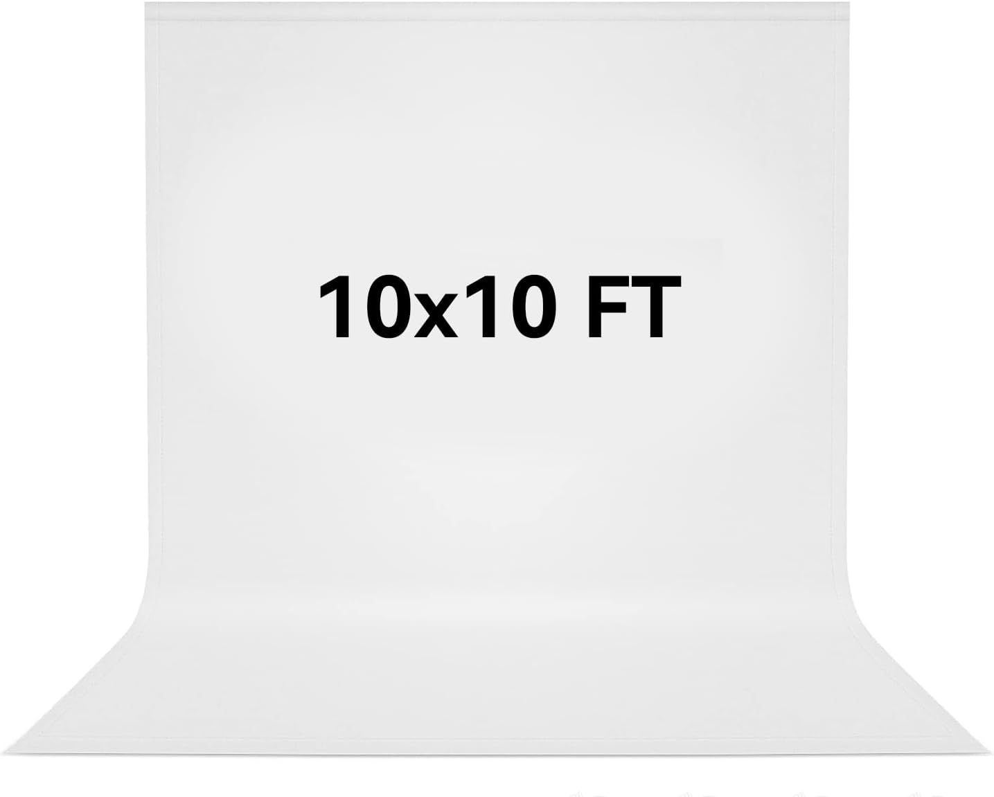 10 x10 FT White Backdrop Background, 100% Polyester Large Pure White Photo Backdrop, Foldable Washable Screen for Photography Party Portrait Photoshoots Booth Video Studio