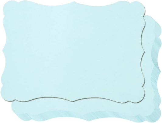 50 Pack Blank Kraft Cards Cardstock Thick Paper Brown Greeting Cards for DIY Gift Card Menus, Baby Shower and Wedding Invitations (Light Blue, 4x6IN)