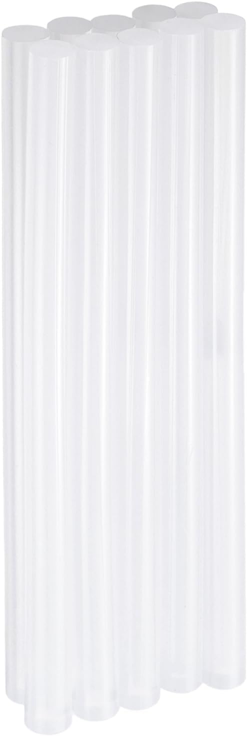 HARFINGTON 10pcs Hot Glue Sticks 0.43" Dia x 7.87" Long EVA Mini Hot Melt Adhesive Glue Stick for Hot Melt Gun Wood Plastic Glass Flowers Fabrics Foam, Clear
