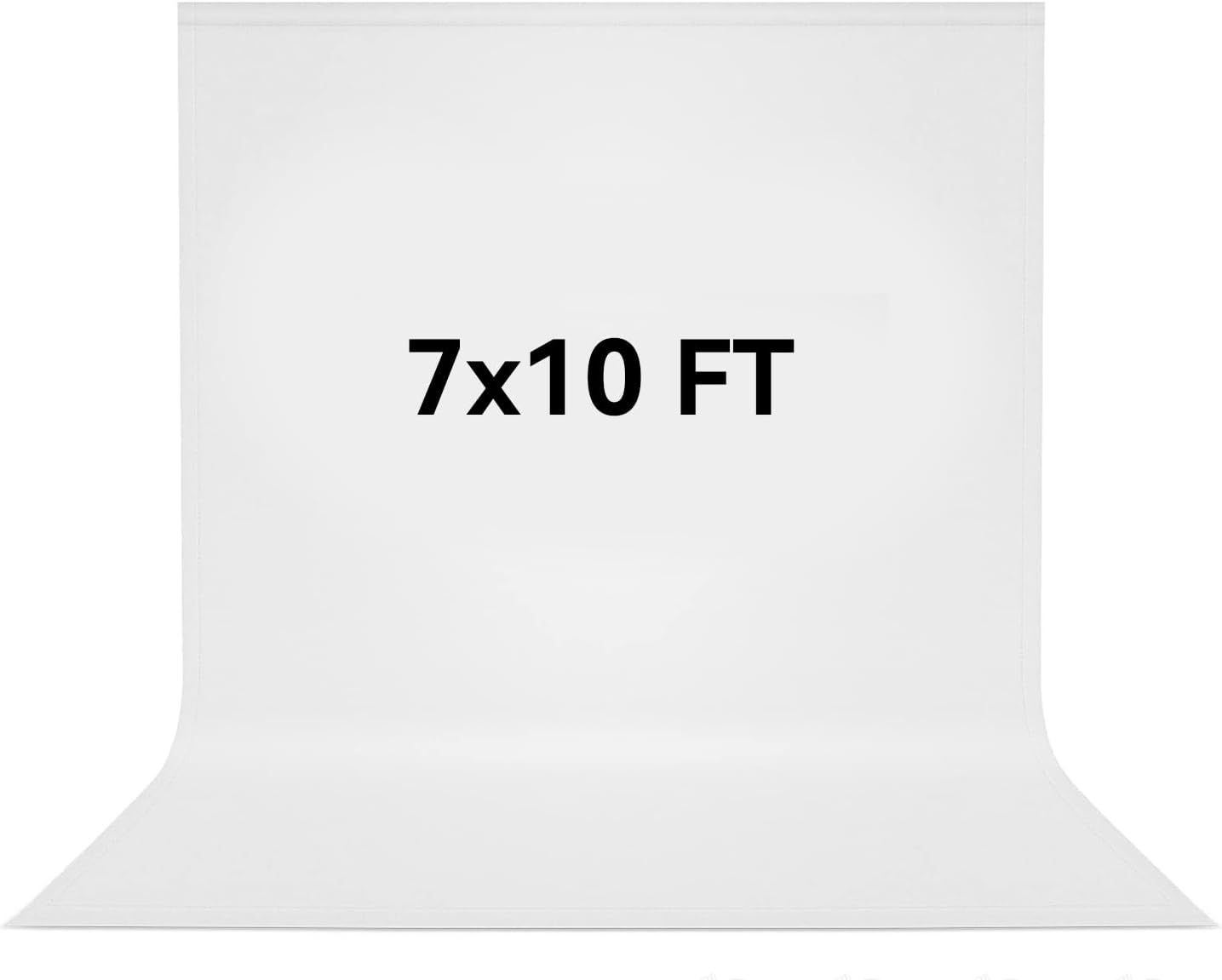 7 x 10 FT White Backdrop, 100% Polyester Photography Backdrop Foldable Washable White Screen for Photoshoot YouTube Zoom Studio Photo Video Recording