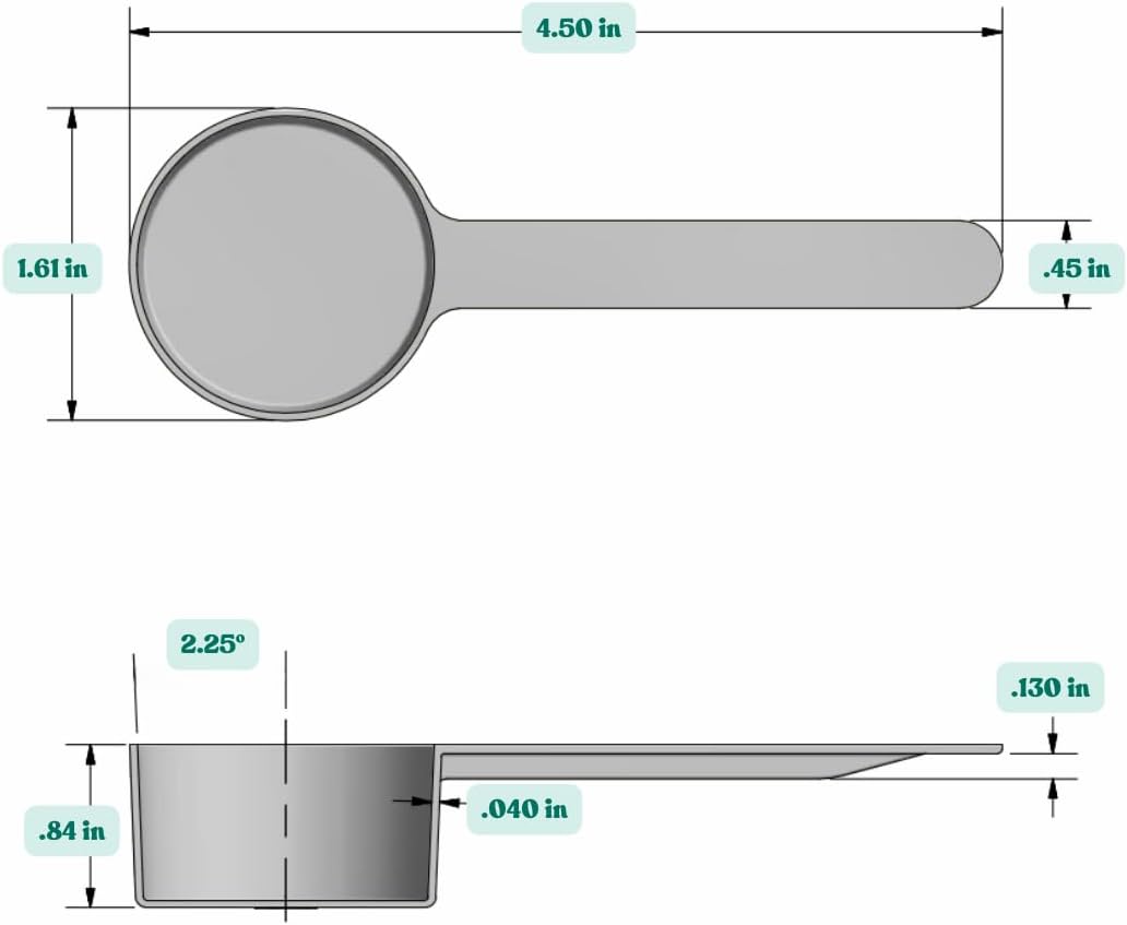 1.5 Tablespoon (23 mL) Long Handle Scoop for Measuring Coffee, Pet Food, Grains, Protein, Spices and Other Dry Goods (Pack of 25)