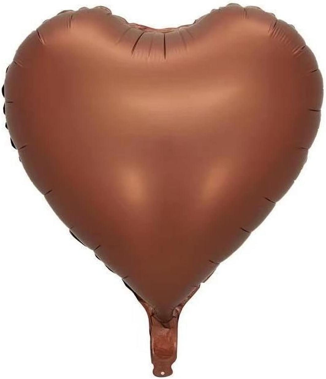 10Pcs Coffee Foil Heart Shaped Balloons 18 Inch Brown for Baby Shower, Wedding, Valentine Decorations - Love Party Decorations