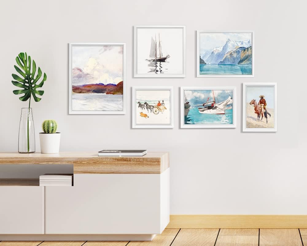 LaVie Home 8x10 Picture Frames (12 Pack, White) Simple Designed Photo Frames for Wall Mount Display, Set of 12 Classic Collection