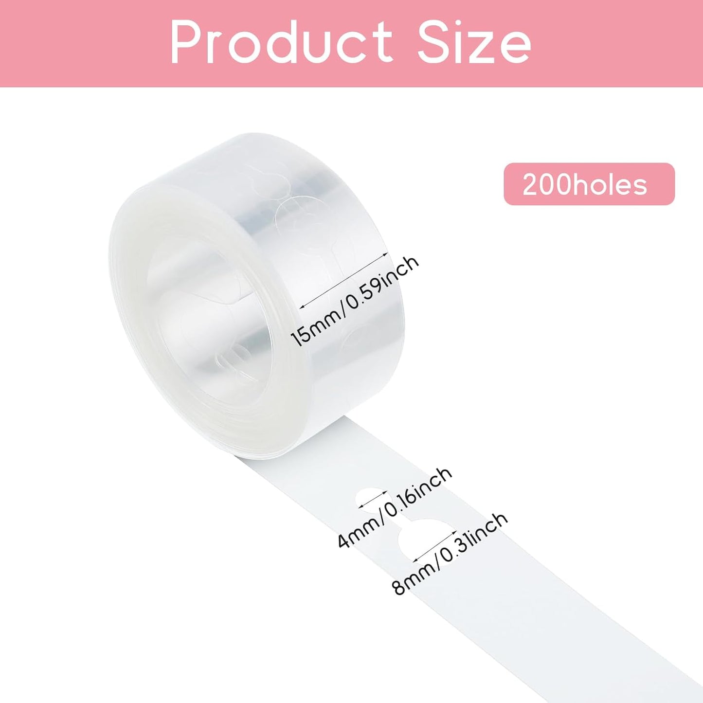 Balloon Arch Strip 10 Rolls 164 Feet Double Hole Tape Strip Balloon Decorating Arch Garland Strips Kit for Wedding Birthday Christmas Valentines Party