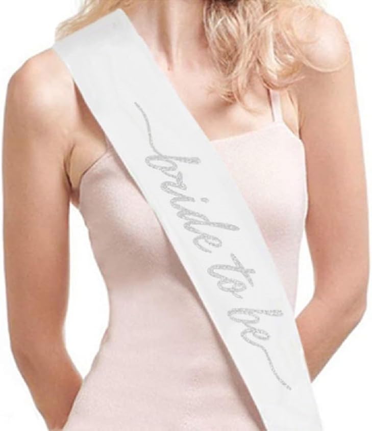 4PCS Bride To Be Sash and Veil, Blue Sash and Bachelorette Veils Accessories for Bridal Shower Engagement Wedding