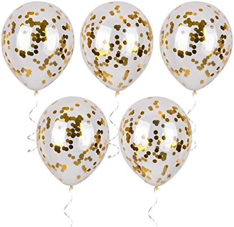 Gold Confetti Balloons Party Balloons 12inch 50 Pcs Latex Confetti Balloons Birthday Balloons Party Decoration Wedding Baby Shower Christmas Party-Confetti Gold