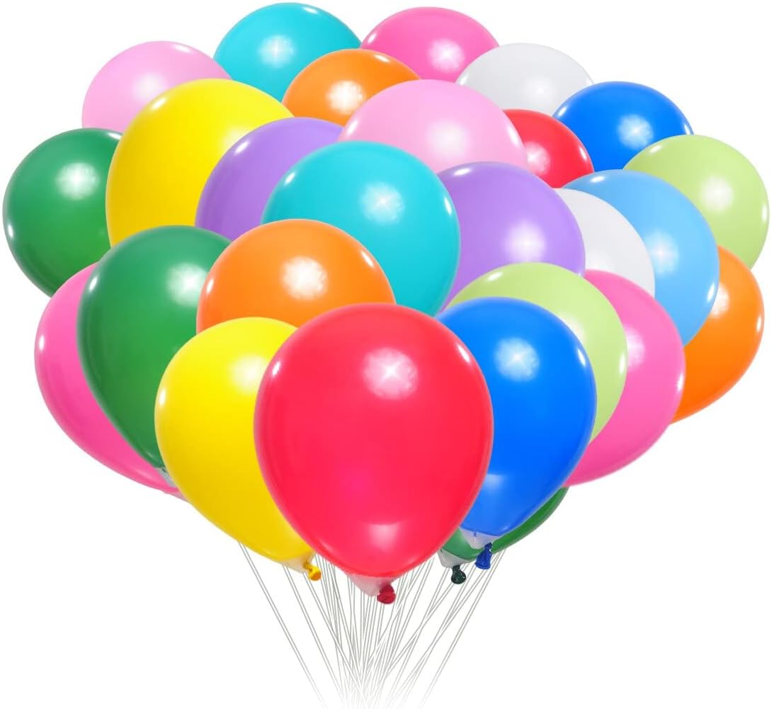 400 Pack Rainbow Balloons - 5 Inch Assorted Colors Mini Latex Helium Balloons Bulk (12 Kinds)