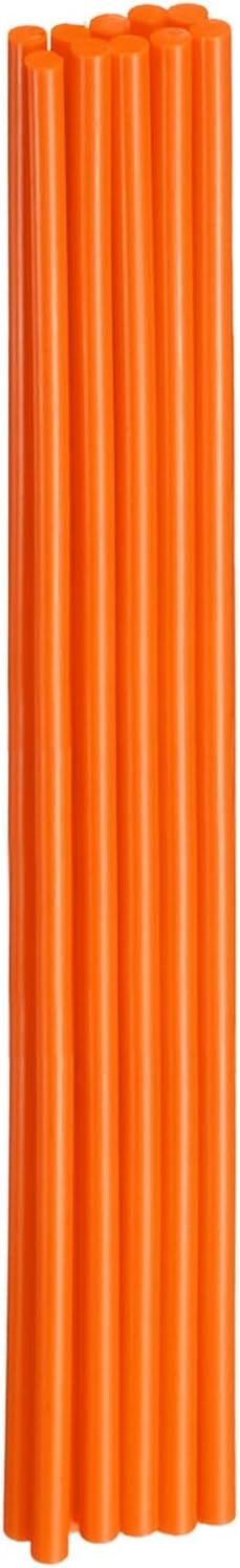 HARFINGTON 10pcs Hot Glue Sticks 0.28" Dia x 11.81" Long EVA Mini Hot Melt Adhesive Glue Stick for Hot Melt Gun Wood Plastic Glass Flowers Fabrics Foam, Orange