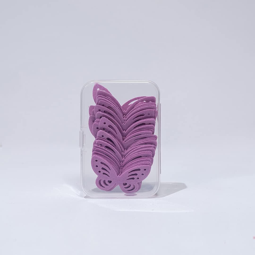 Purple Edible butterflies,Edible Flowers,Edible leaves, Wafer Paper Cake Cupcake Toppers for Decorating Rice Paper Flower Food Decorations for Baking Girl Birthday Party (Purple butterflies 60)