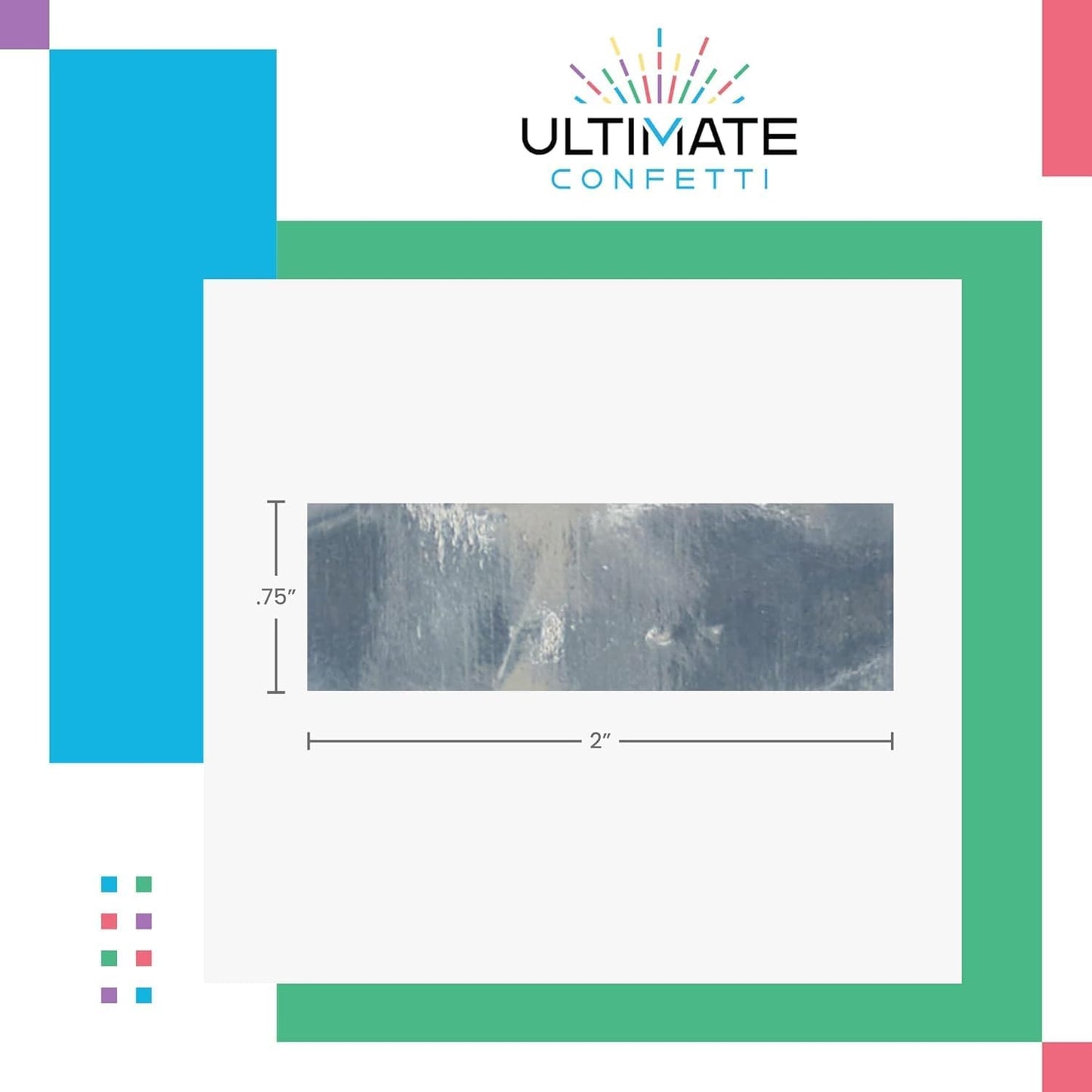 Fluttering Purple Mylar Shiny Foil Metallic Confetti – Rectangular Light-Weight and Slow-Falling Party Confetti for Cannon and Launcher use – Best for Celebrations - 30 lb, 480 oz