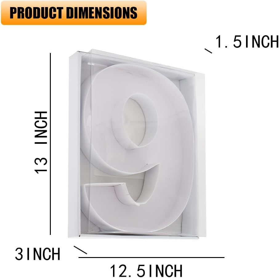 12" Fillable Cardboard Number Charcuterie Gift Cupcake Box With Cover Sweets Packaging (6 or 9)