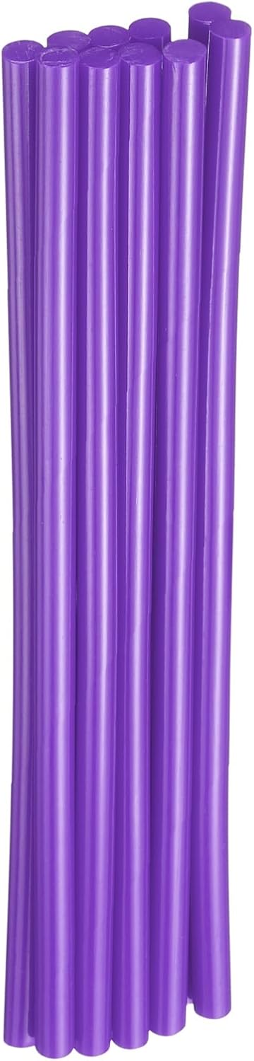 HARFINGTON 10pcs Hot Glue Sticks 0.28" Dia x 7.87" Long EVA Mini Hot Melt Adhesive Glue Stick for Hot Melt Gun Wood Plastic Glass Flowers Fabrics Foam, Purple