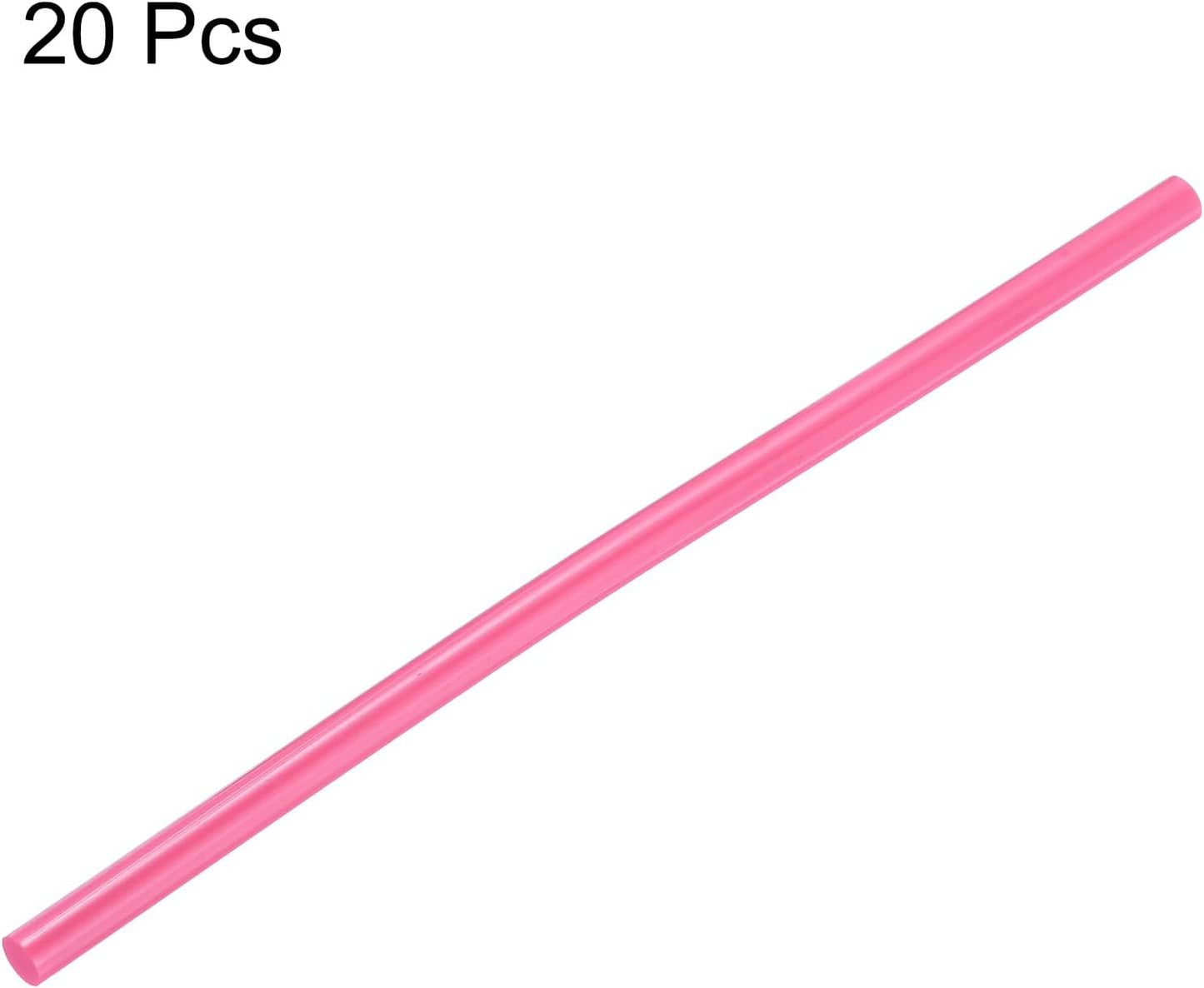 uxcell 20pcs Hot Glue Sticks for Glue Gun 7mm/0.28-inch x 8-inch Mini Hot Melt Adhesive Glue Stick Pink
