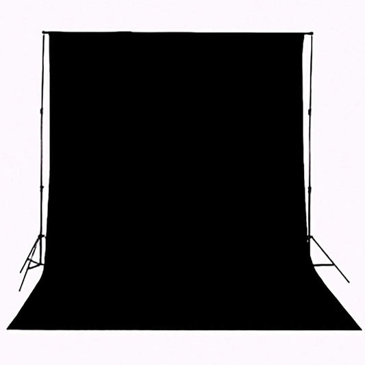 Background Solid Black Backdrop Muslin Portrait Background Screen for Photo Backdrop Video Photography Studio(6x9ft, Black)