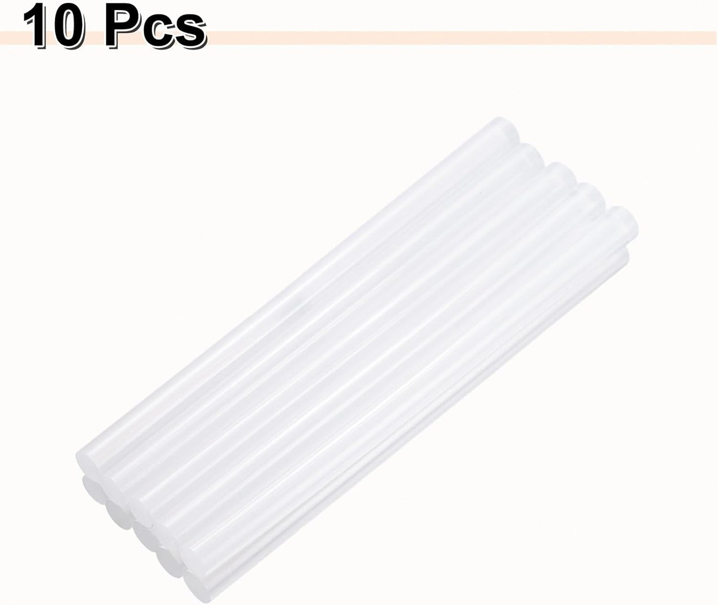 HARFINGTON 10pcs Hot Glue Sticks 0.43" Dia x 7.48" Long EVA Mini Hot Melt Adhesive Glue Stick for Hot Melt Gun Wood Plastic Glass Flowers Fabrics Foam, Clear