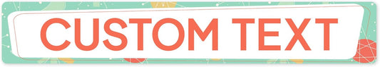 Custom Sign, Custom Street Sign, 11 Font Colors, 13 Font Styles, 4 Hole Options, 22 Sizes, 6x36 Inches, Rust Free DiBound, Fade Resistant, Made in USA by My Sign Center (Mid-Century Modern 2)