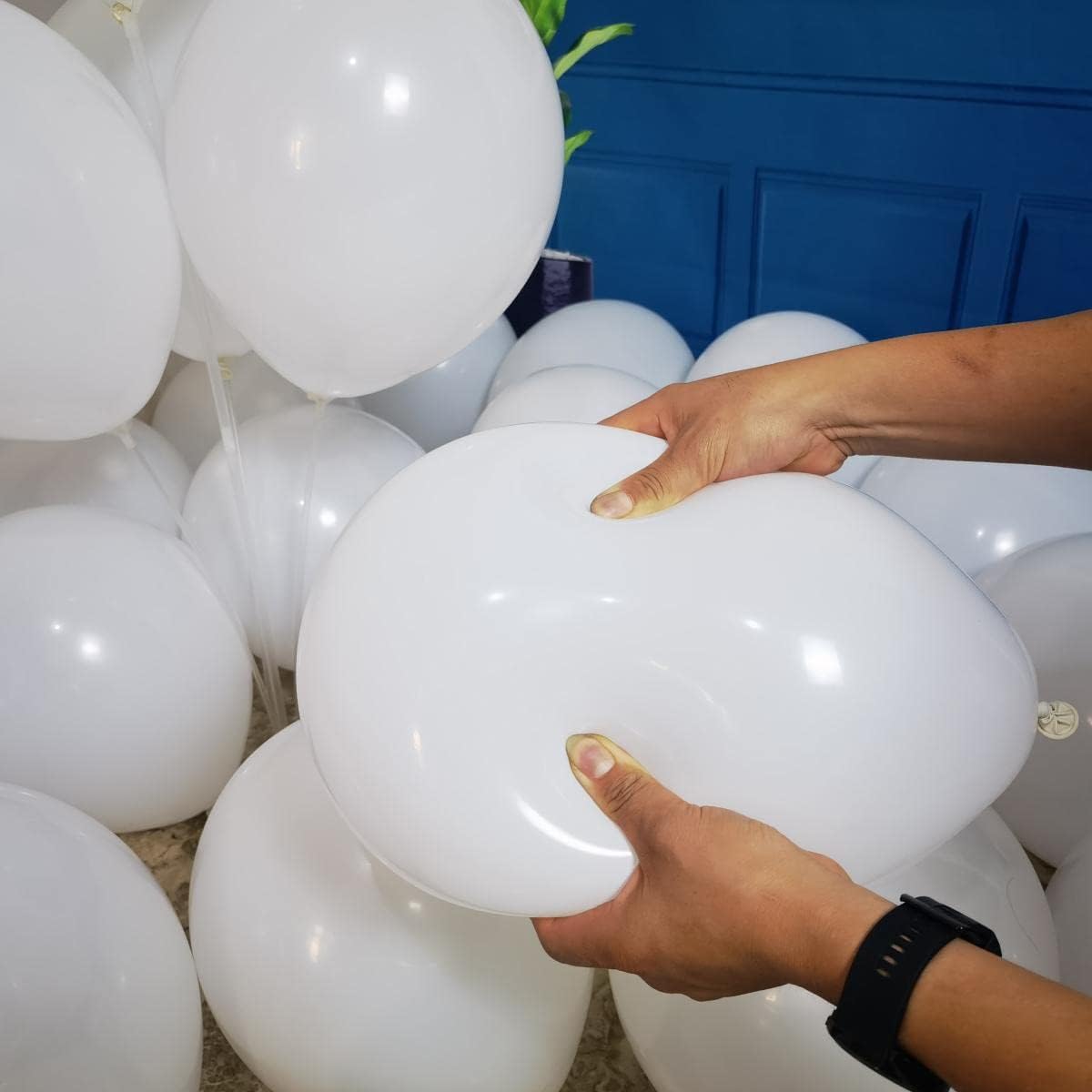 300 Pack White Balloons 12 Inch White Latex Balloons Bulk for Party Supplies and Decorations