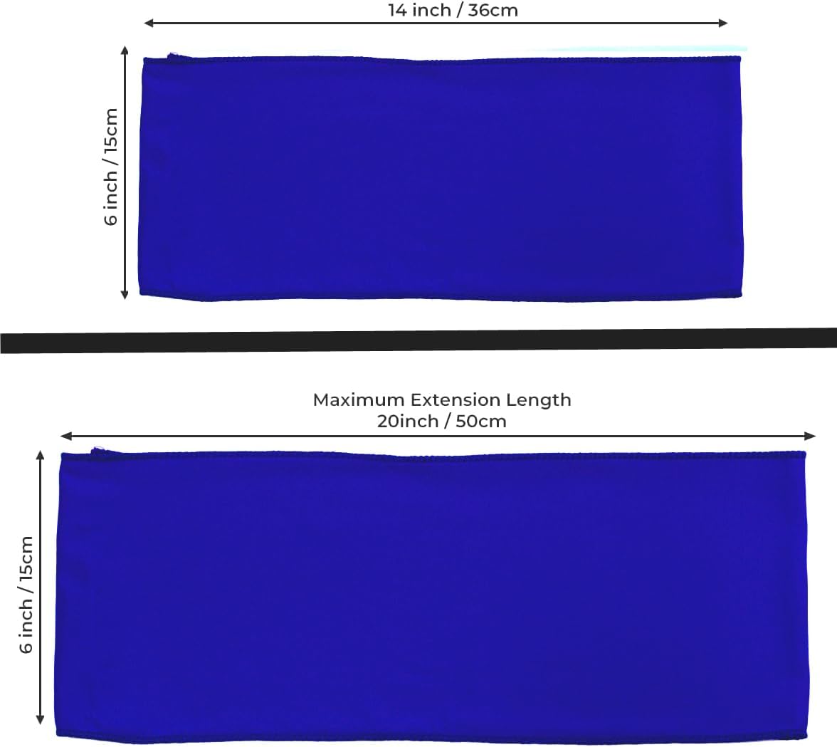 MDS Pack of 10 Spandex Chair Sashes Bows Elastic Stretch Dining Chair Bands Ties Without Slider Buckle Universal fits for Wedding Baby Shower Birthday Party Banquet Event Decoration - Royal Blue