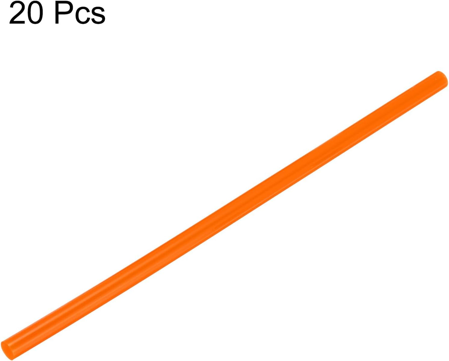 uxcell 20pcs Hot Glue Sticks for Glue Gun 7mm/0.28-inch x 8-inch Mini Hot Melt Adhesive Glue Stick Orange