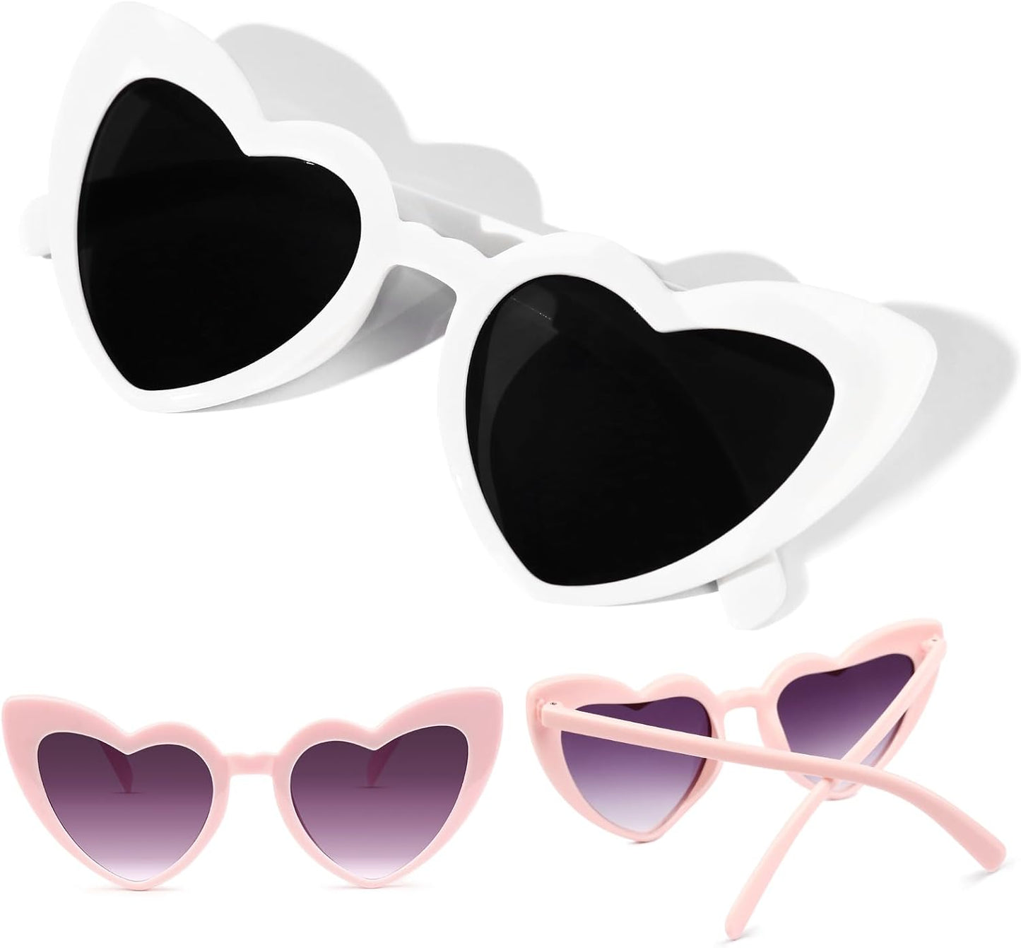 YOGFIT Heart Sunglasses for Women Fashion Classic Love Eye Protection Sunglasses Vintage Cute Heart Sunglasses
