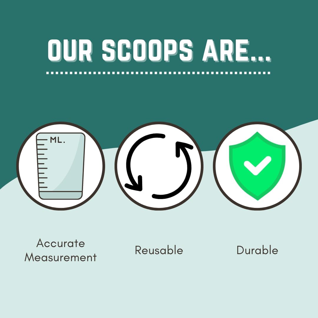 1/2 Cup (4 Oz. | 118.4 mL) Long Handle Scoop for Measuring Coffee, Pet Food, Grains, Protein, Spices and Other Dry Goods (Pack of 25)