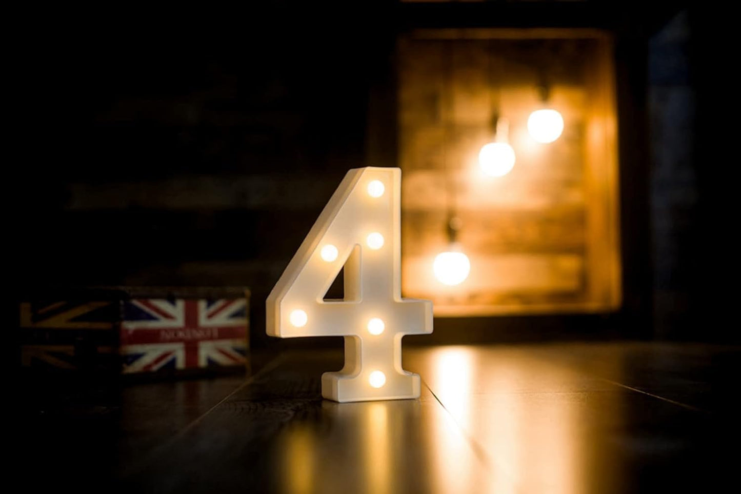 Foaky Rechargeable LED Letter Lights Sign Marquee Light Up Letters Sign for Night Light Wedding/Birthday Party Christmas Lamp Home Bar Decoration (4)