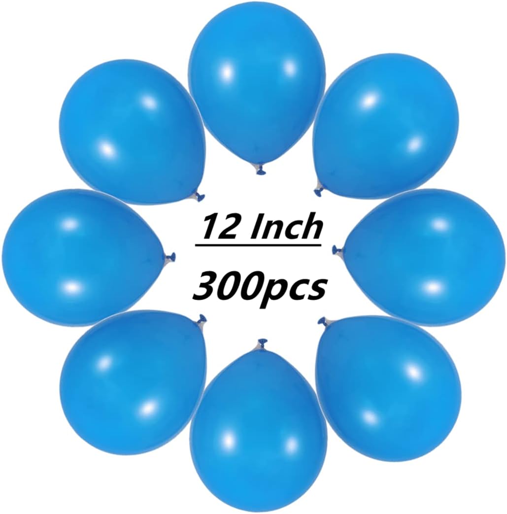 300 Pack Blue Balloons 12 inch Blue Latex Party Balloon Bulk for Various Party Events Decorations