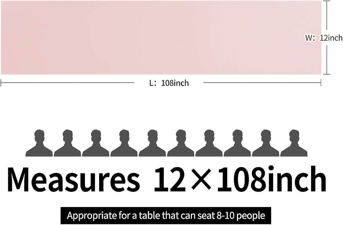 15-Pack Satin Table Runner Rose Gold 12 x 108 inches Long, Table Runners for Wedding, Birthday Parties, Banquets Decorations（15 Pack, 12x108 Inch, Rose Gold）