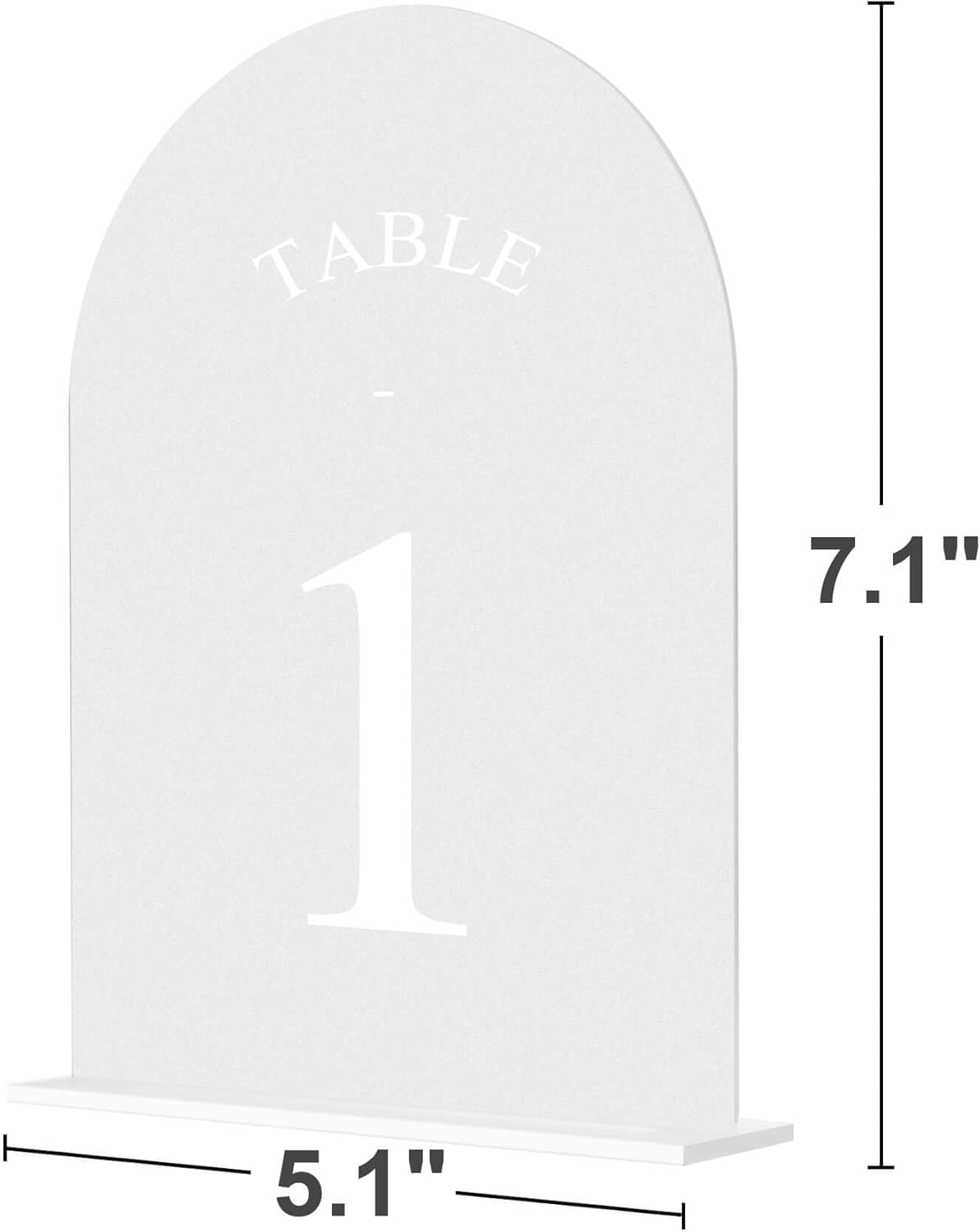 20 Pack Acrylic Table Numbers 1-20 - 5" X 7" Wedding Table Numbers for Reception, Party, Anniversary, Event