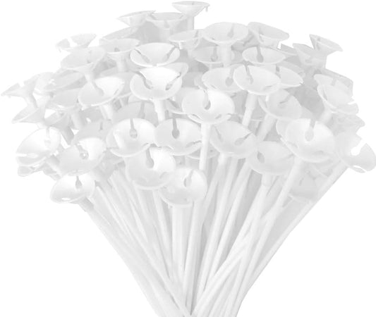 Apoulin Balloon Sticks - 50Pack Balloon Stick and Cup for Party Wedding