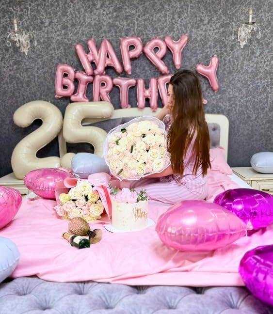 Cream White Number 7 Birthday Balloon 40 Inch, Digital Balloons for 7 17 27 70 77 Party Celebration Decorations Supplies, Mylar Foil Numbers Balloon for Seven Wedding Anniversary