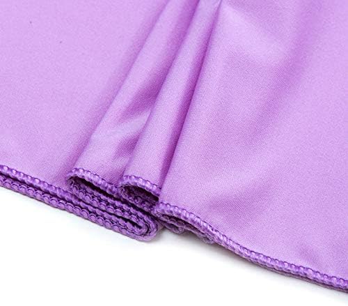 VDS Pack of 50 PCS | Light Purple | Spandex Chair Sashes Bows Without Buckle | Stretch Elastic Banquet Universal Folding Chair Band Tie with for Wedding Party Conference Celebration Event Decoration