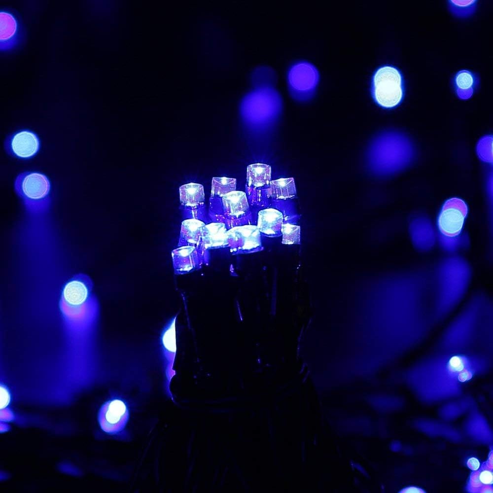 Toodour Solar Christmas Lights Outdoor, 2 Packs Total 144ft 400 LED Solar String Lights with 8 Mode, Outdoor Christmas String Light for Garden, Patio, Fence, Balcony, Xmas Tree Decor - Blue