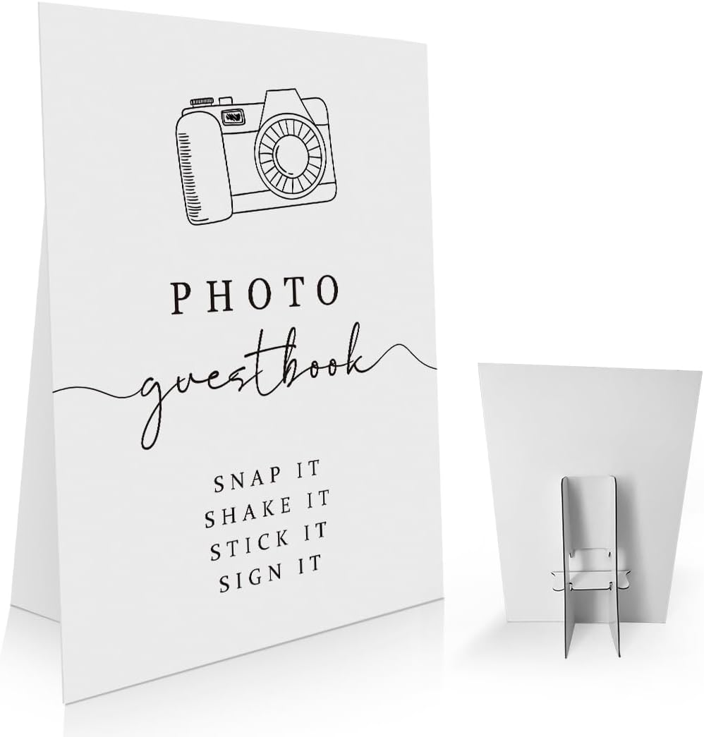 Wedding Photo Guestbook Sign 8 x 11 Inch, Photo Guest Book Sign, Photo Minimalist Wedding Sign, Reception Signage, Snap It Sign, Modern Wedding Sign WDS17