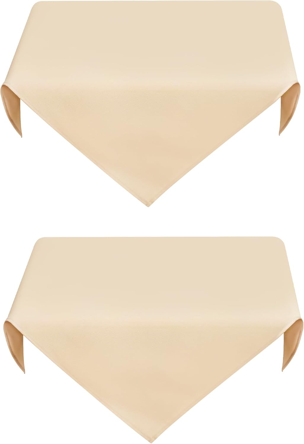 2 Pack Small Square Table Cloth 24X24 Inch Beige Washable Fabric Tablecloth Polyester Solid Table Cover for Night Stand End Table Side Table Outdoor Indoor