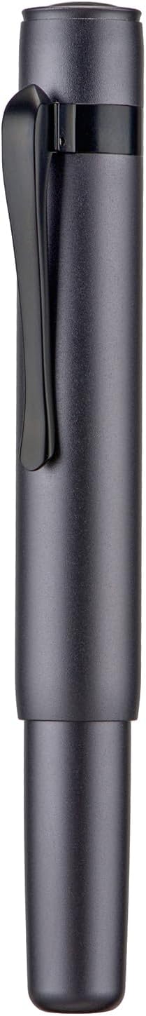 Hongdian M2 Black Forest Mini Fountain Pen, Extra Fine Soft Nib & Sleek Shape Aluminium Short Pocket Travel Pen (Space Gray)