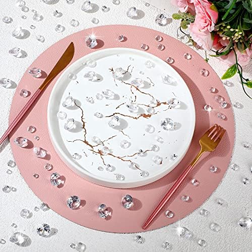 Hicarer 800 Pieces Diamond Decorations Acrylic Diamond Table Scatter Crystals for Table for Vase Fillers Party Decorations(12, 8, 6, 3, 2mm,Clear)