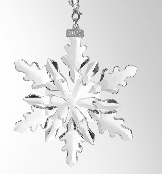 2024 Christmas Ornaments Crystal Snowflake Ornaments Annual Edition Christmas Tree Ornament Home Gifts (2024-Transparent)