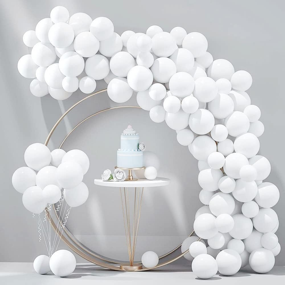 400 Pack White Balloons, 5 Inch White Latex Balloons Helium Balloons Party Decorations Supplies