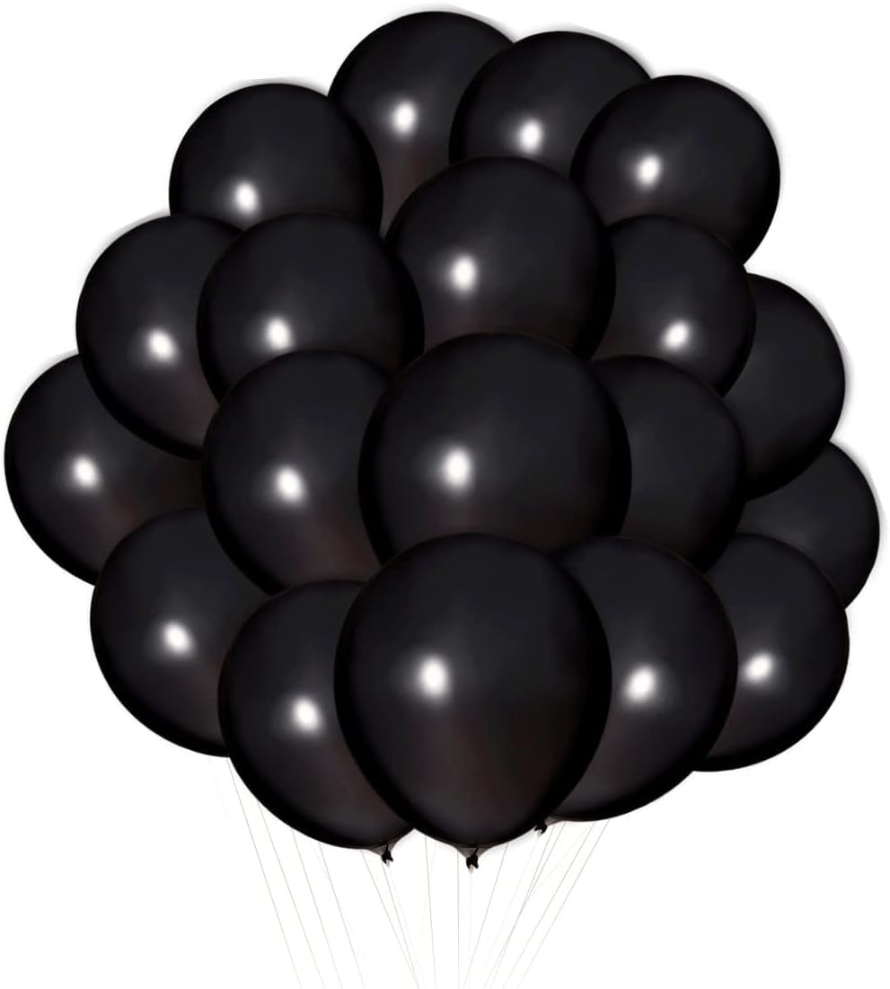 300 Pack Black Balloons 12 inch Black Latex Party Balloon Bulk for Various Party Events Decorations