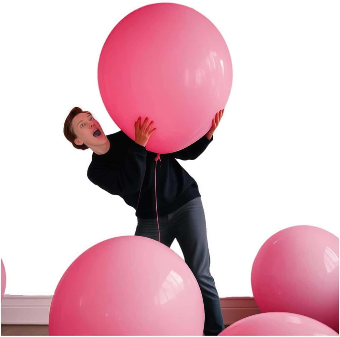 30 Pack Pink Balloons 36 Inch Pink Latex Party Large Balloon Bulk for Various Party Events Decorations