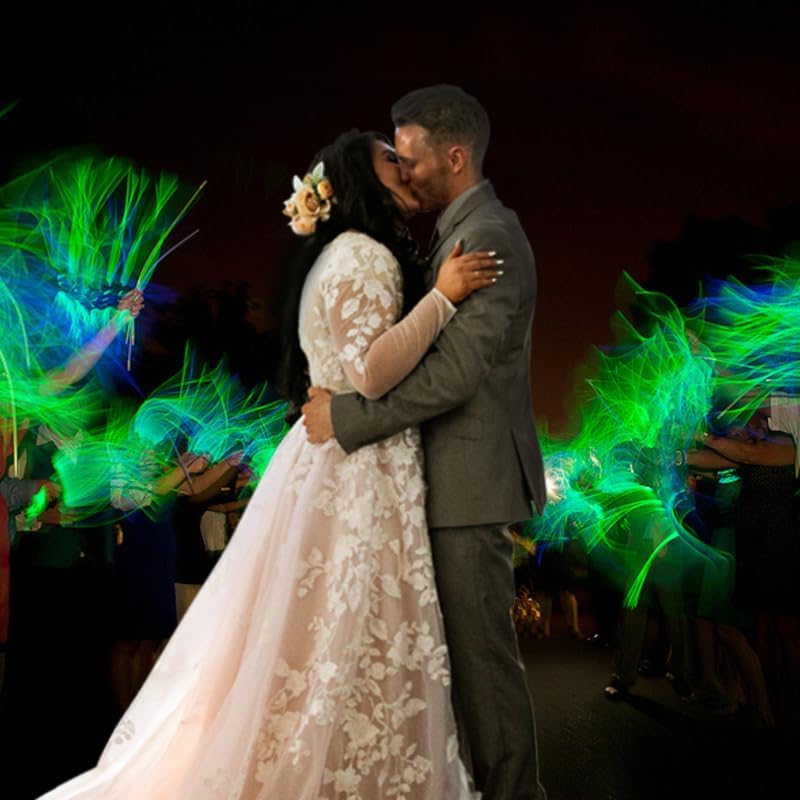 Glow Fever Glow Sticks Bulk 100ct 22'' Glow Necklaces with Connectors, Neon Light Sticks for Party Festivals Raves Concert Birthday Wedding, Blue