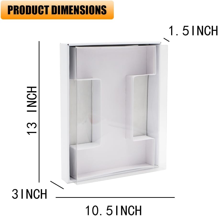 12" Fillable Cardboard Letter Charcuterie Gift Cupcake Box With Cover Sweets Packaging (I)